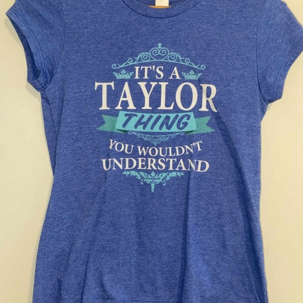 District Blue Fitted Short Sleeve Tee Medium (It's A Taylor Thing) Swifty Fans